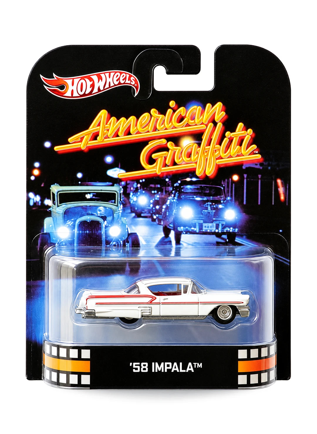 Hot Wheels Retro Entertainment 2013 Mix 6 Chevrolet '58 Impala 1:64 – White
