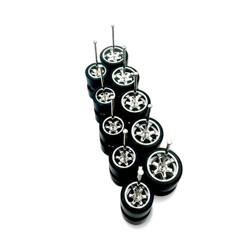 5 Pack 9mm + 11mm Chrome Te37 Electroplated (For Civic Customs)
