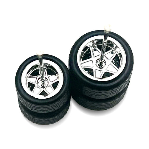 5 Star Chrome Electroplated Staggered 10mm / 12mm