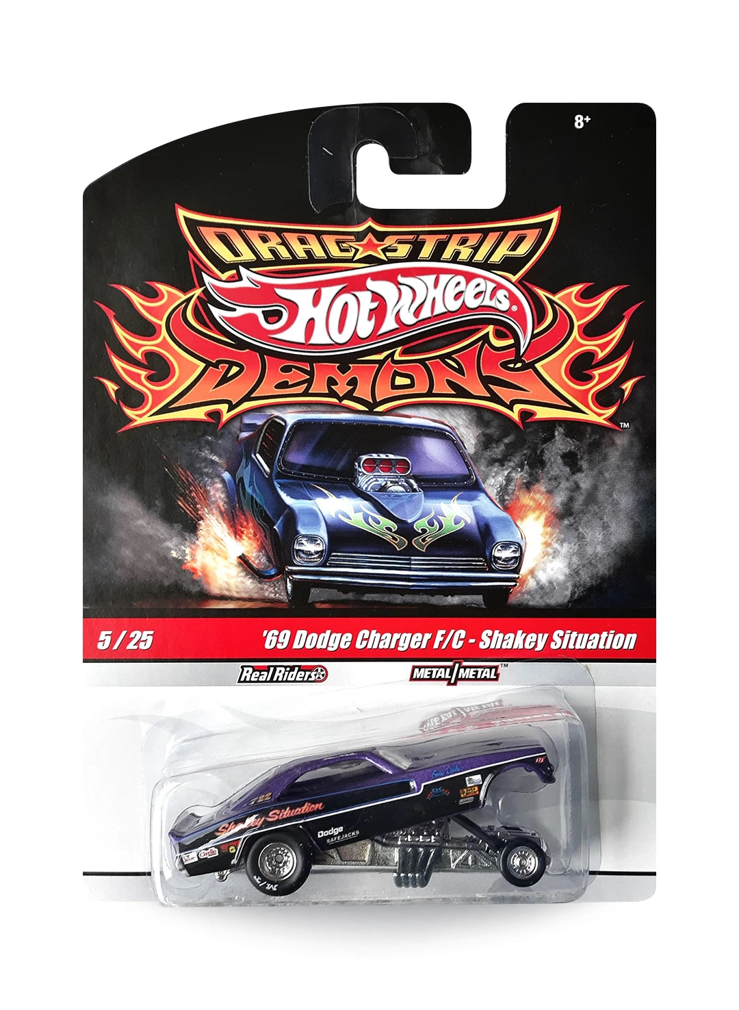 Hot Wheels Dragstrip Demons 2010 '69 Dodge Charger F/C – Shakey Situation 1:64 – Purple