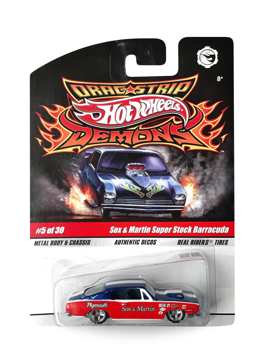 Hot Wheels Dragstrip Demons 2009 Sox & Martin Super Stock Barracuda 1:64 – Red