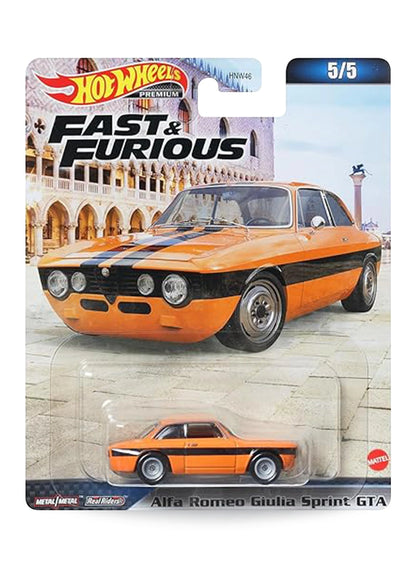Hot Wheels Fast & Furious Premium Series Mix 3 2023 Alfa Romeo Giulia Sprint GTA 1:64 – Orange