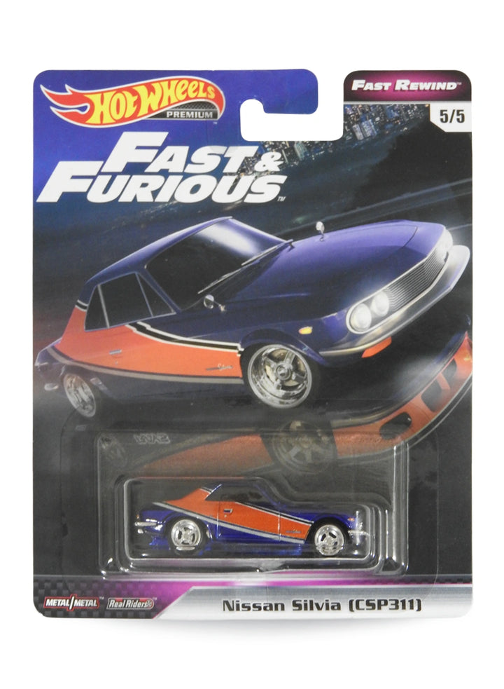 Hot Wheels Fast & Furious Premium Series Fast Rewind 2019 Nissan Silvia (CSP311) 1:64 – Blue