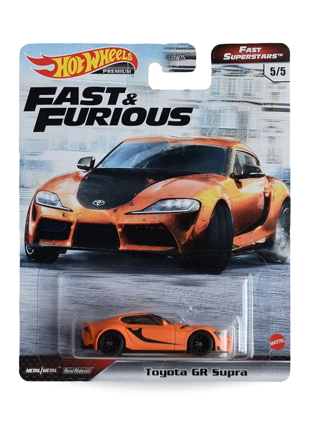 Hot Wheels Fast & Furious Premium Series Fast Superstars 2021 Toyota GR Supra 1:64 – Matte Orange