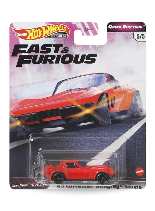 Hot Wheels Fast & Furious Premium Series Quick Shifters 2020 '65 Chevrolet Corvette Stingray Coupe 1:64 – Red