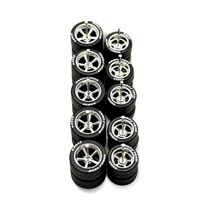 5x Sets Chrome Cragar Wheels 13/15 Sizing
