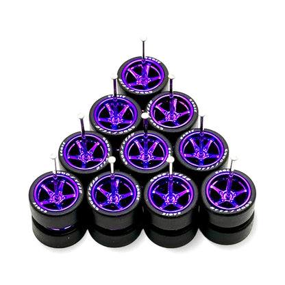 5x Sets Lettered Purple Advan 11mm for Hot Wheels 83 Silverado 1/64 Drop in Fit