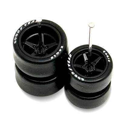 5x Sets Mix Advan 11/13mm for Hot Wheels Muscle Cars 1/64 Wheel Kits with Axles