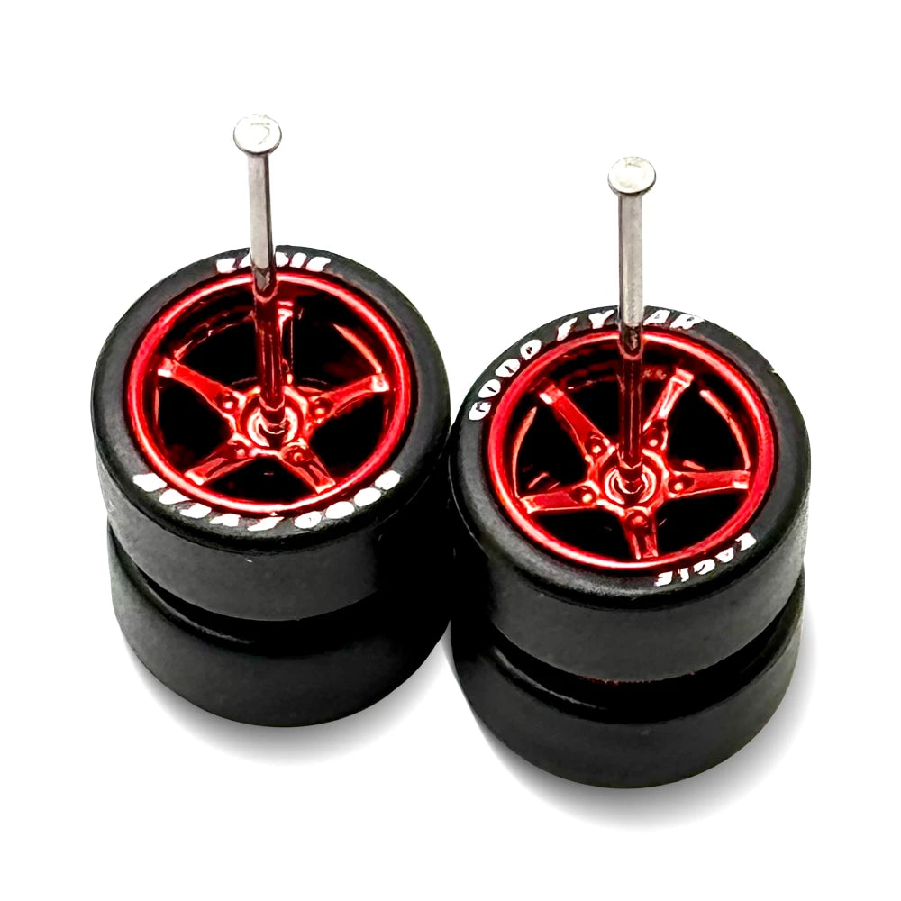 5x Sets Mix Advan 11mm for Hot Wheels 1/64 Wheel Kits with Regular Fit Axles