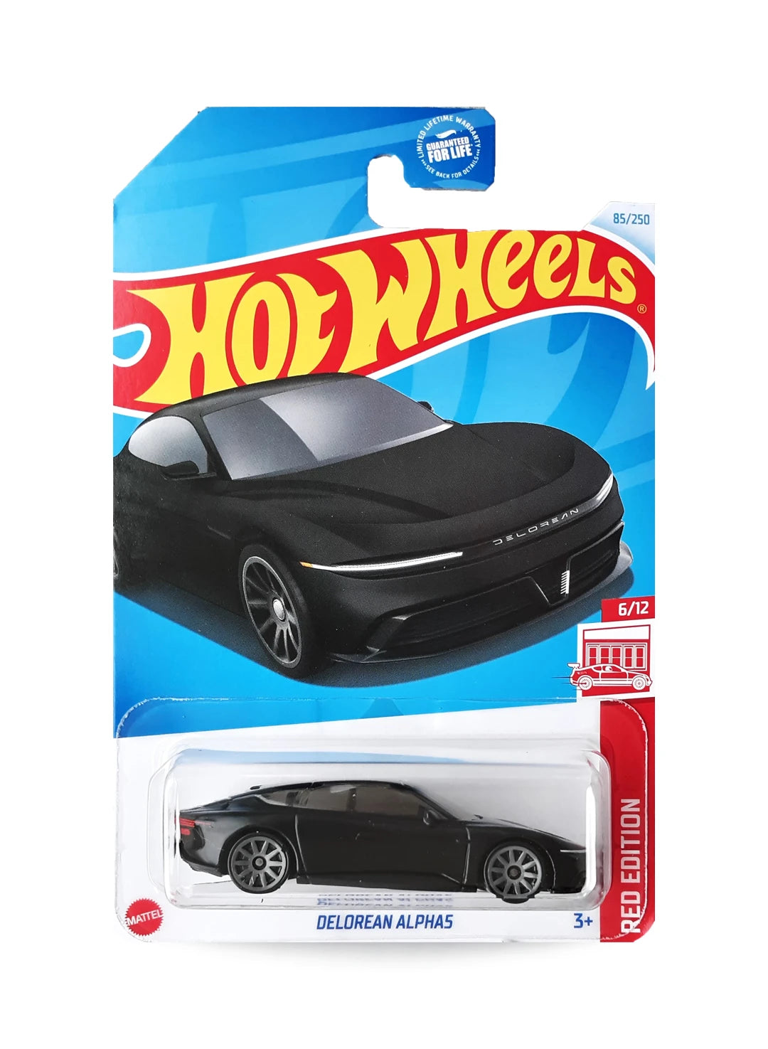 Hot Wheels Red Edition 2024 DeLorean Alpha5 1:64 Black
