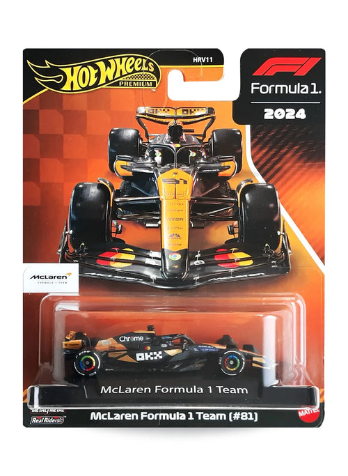 Hot Wheels 2025 Formula One Collection Mix 2 McLaren McLaren Formula 1 Team (#81) 1:64 – Papaya Orange