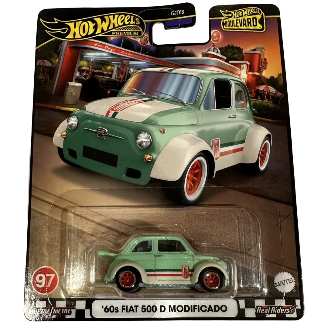 Hot Wheels 1:64 '60s Fiat 500 D Modificado Seafoam