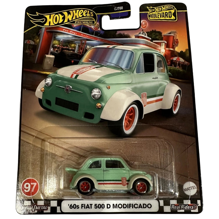 Hot Wheels 1:64 '60s Fiat 500 D Modificado Seafoam