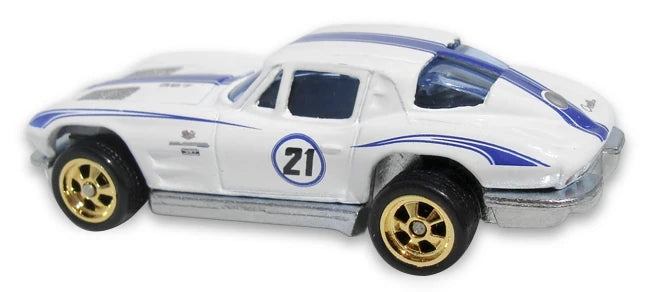 Hot Wheels Larry's Garage 21-Car Collection 2009 Chevrolet '63 Corvette 1:64 – White