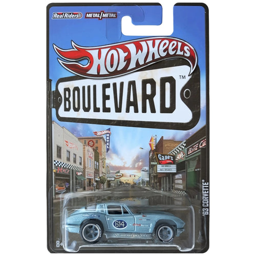 Hot Wheels 1:64 '63 Corvette Metalflake Light Blue