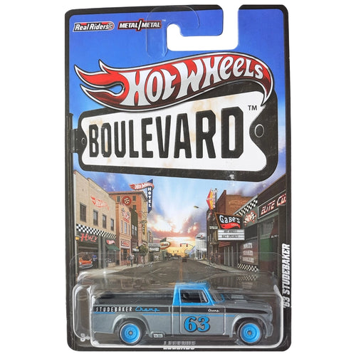 Hot Wheels 1:64 '63 Studebaker Grey with Light Blue Roof
