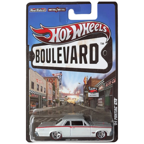 Hot Wheels 1:64 '64 Pontiac GTO Matte Metallic Grey & White