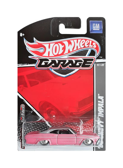 Hot Wheels GM Garage 2011 Chevrolet '65 Chevy Impala 1:64 – Pink With Grey Stripes
