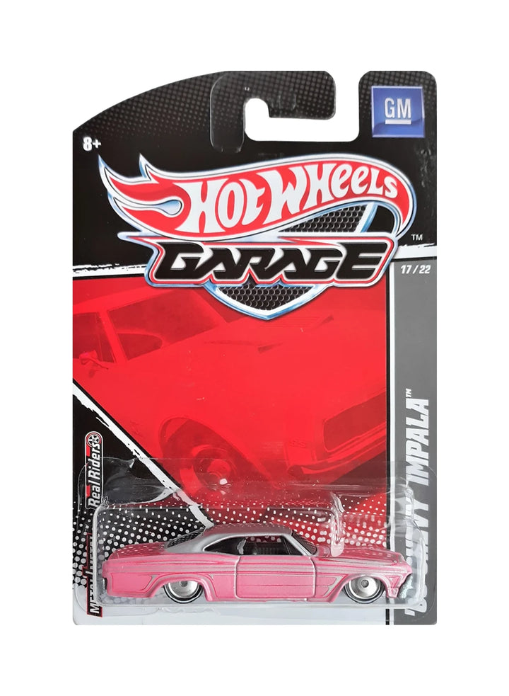 Hot Wheels GM Garage 2011 Chevrolet '65 Chevy Impala 1:64 – Pink With Grey Stripes