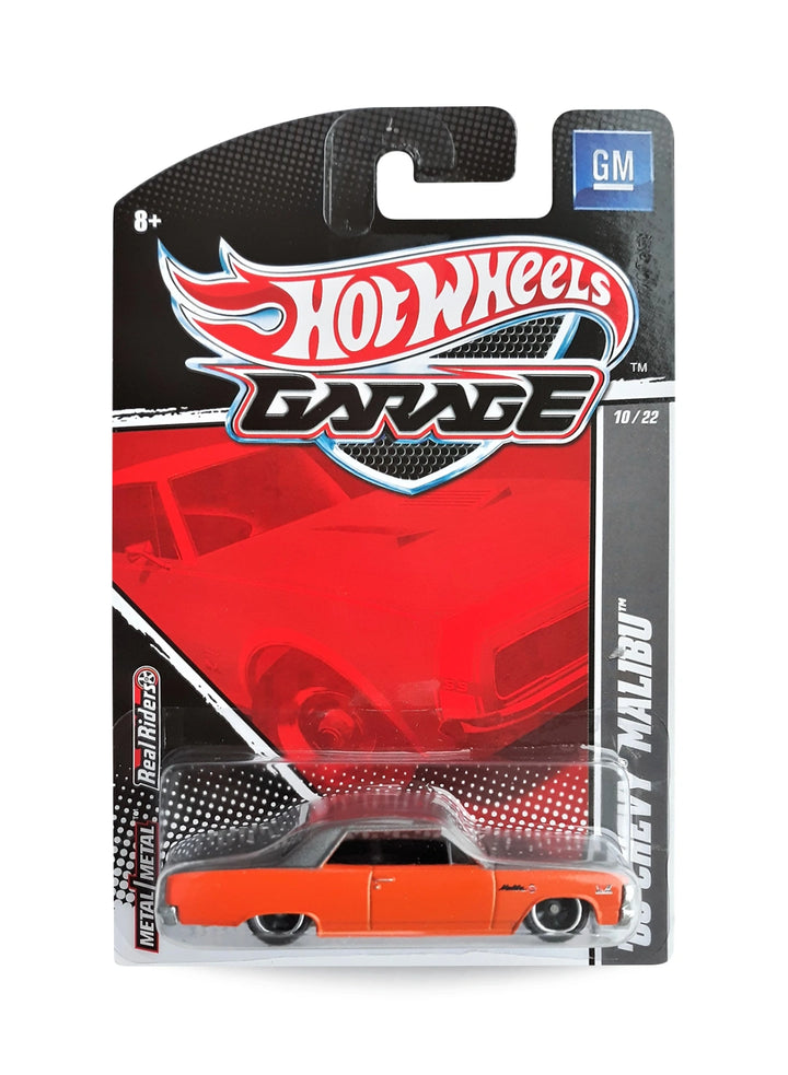 Hot Wheels GM Garage 2011 Chevrolet '65 Chevy Malibu 1:64 – Metallic Orange & Grey
