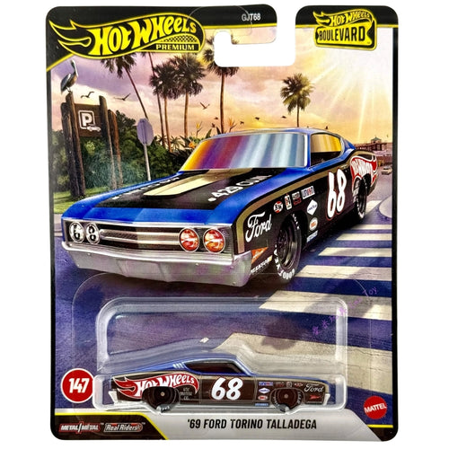 Hot Wheels 1:64 '69 Ford Torino Talladega Otto Blue