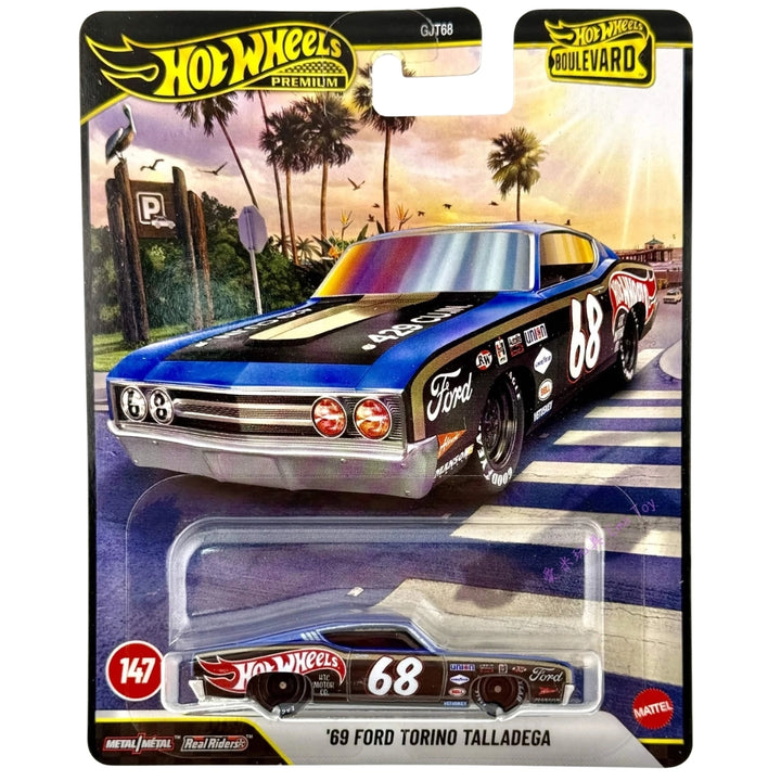 Hot Wheels 1:64 '69 Ford Torino Talladega Otto Blue