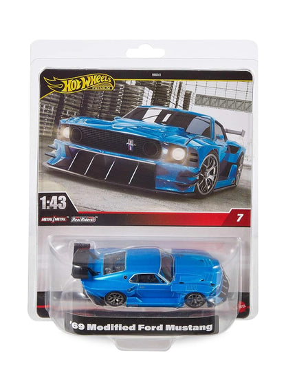 Hot Wheels Premium Singles 1:43 2024 '69 Modified Ford Mustang 1:43 – Acapulco Blue