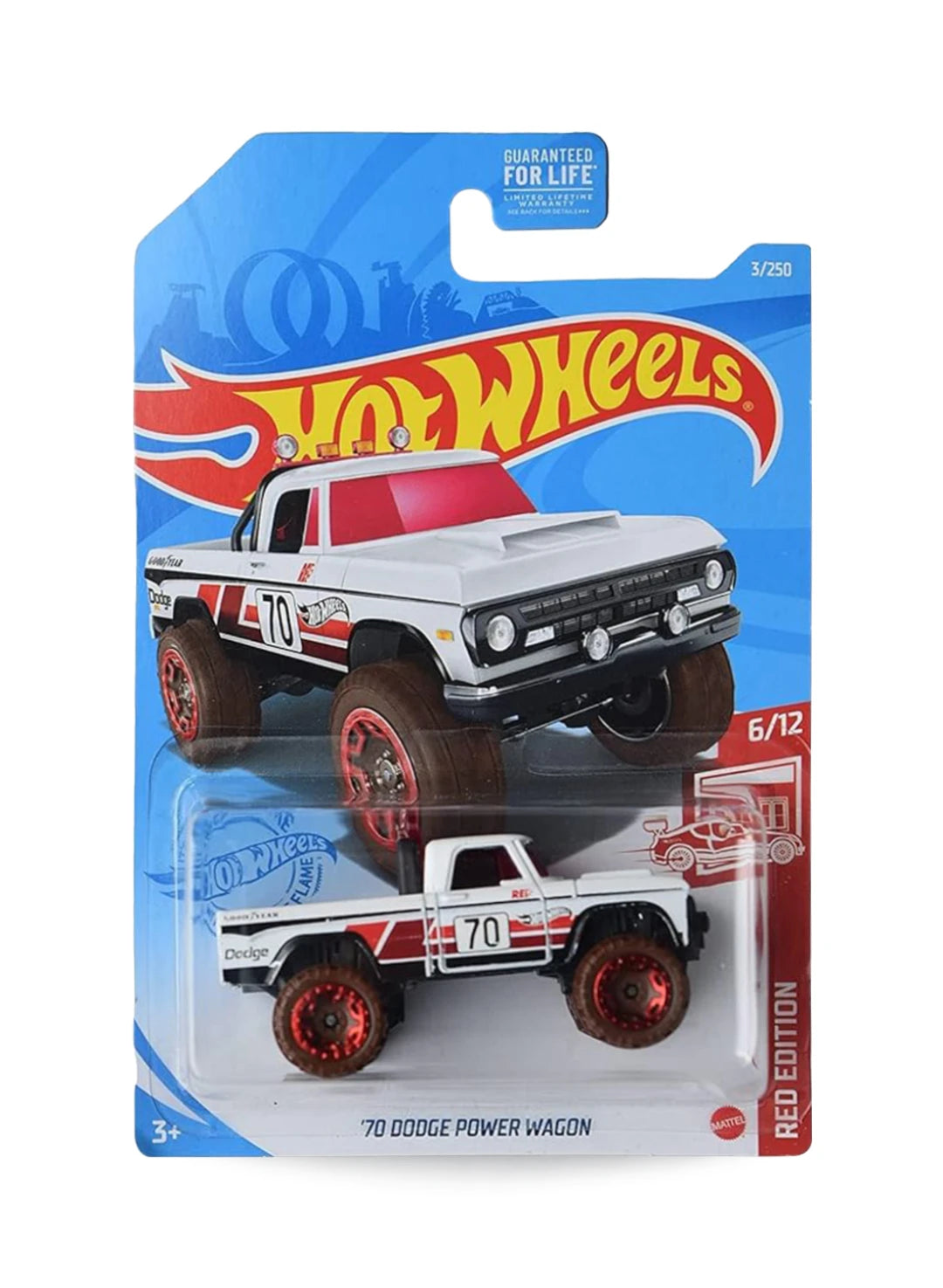 Hot Wheels Red Edition 2021 Dodge '70 Dodge Power Wagon 1:64 White