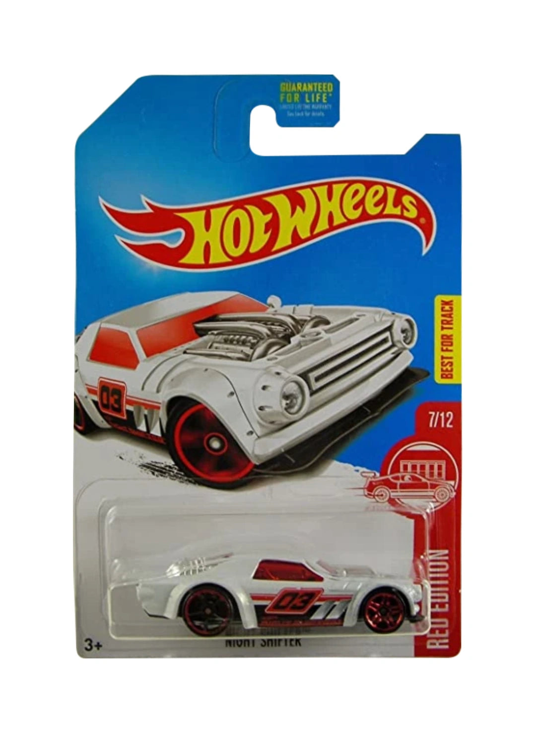 Hot Wheels Red Edition 2017 Night Shifter 1:64 Pearl White