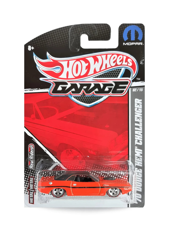 Hot Wheels Mopar Garage 2011 Dodge '70 Dodge Hemi Challenger 1:64 – Orange and Satin Black roof