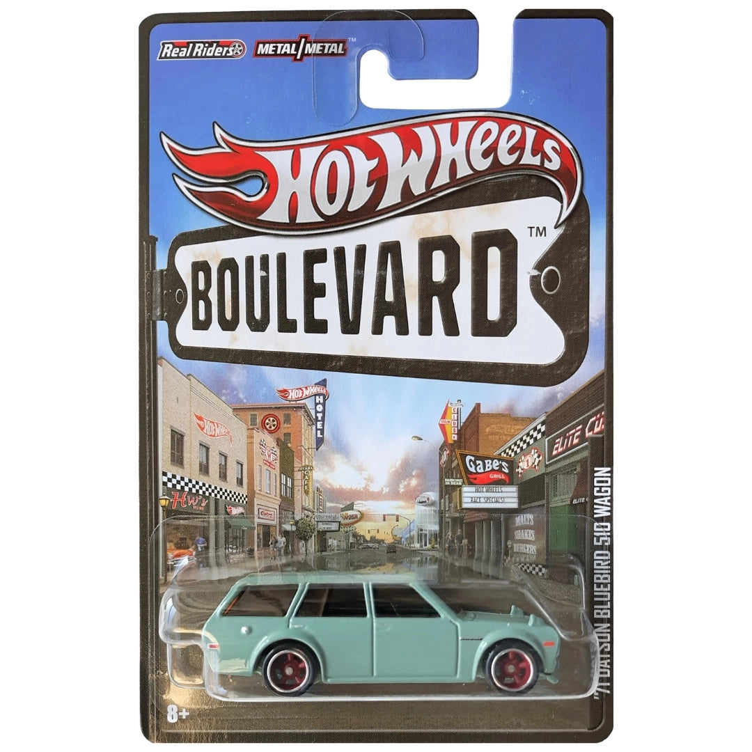 Hot Wheels 1:64 '71 Datsun Bluebird 510 Wagon Sea Foam Green