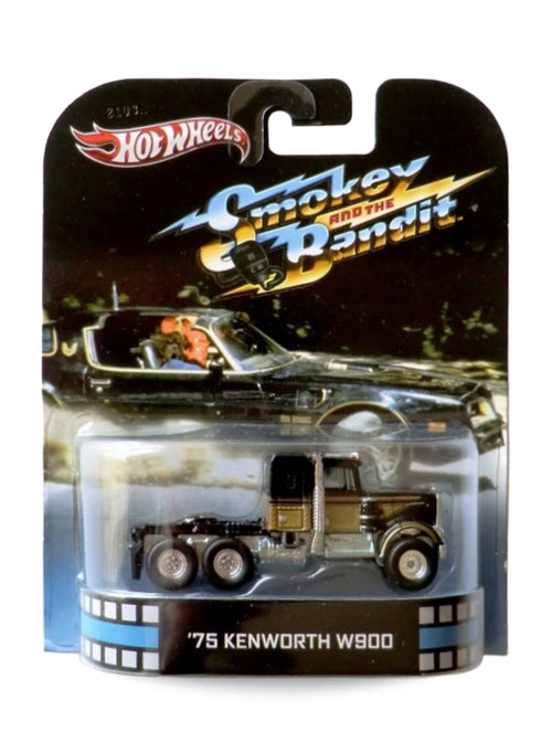 Hot Wheels Retro Entertainment 2013 Mix 7 Kenworth '75 Kenworth W900 1:64 – Metalflake Black