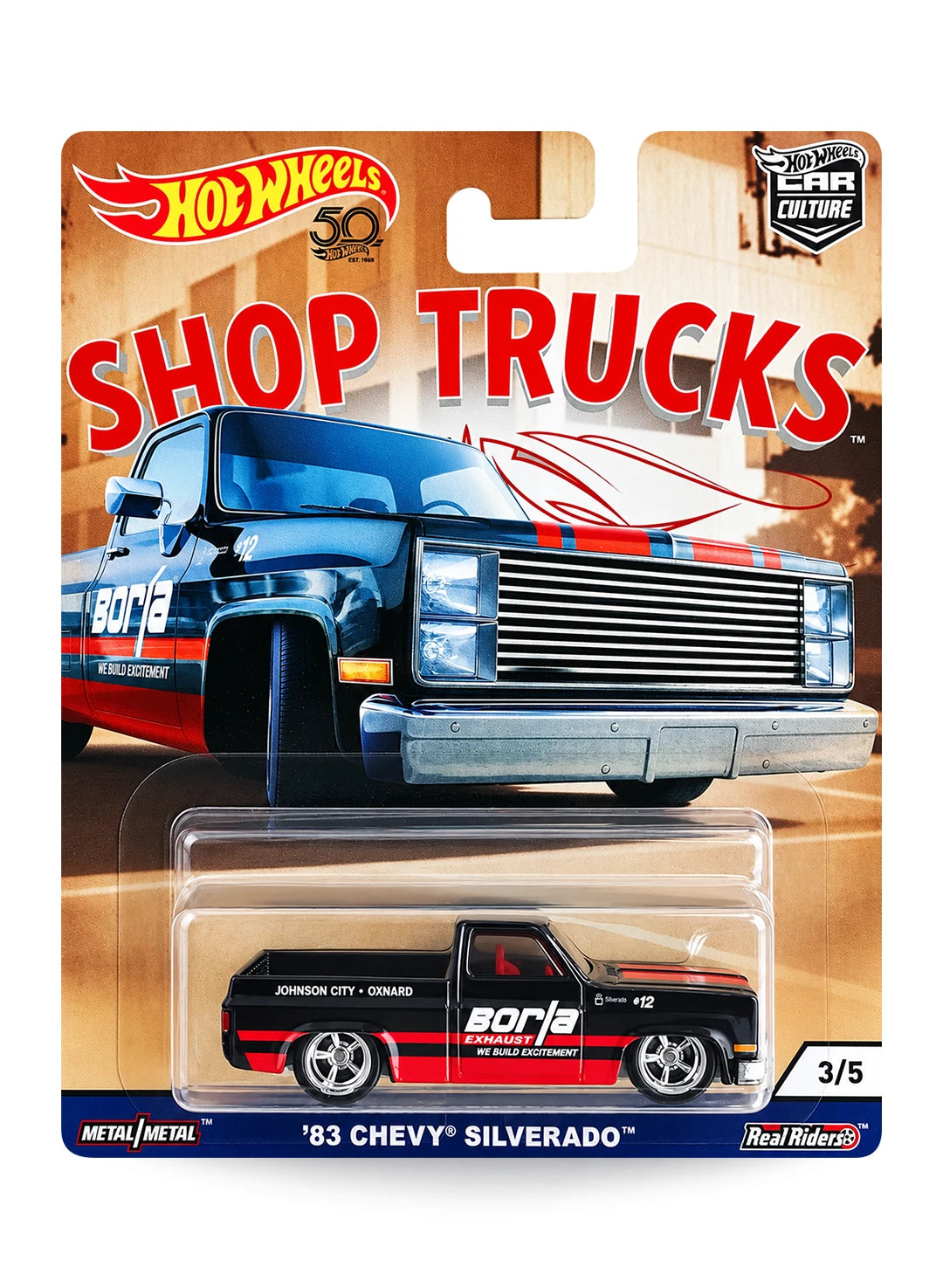 Hot Wheels Car Culture Shop Trucks 2018 Chevrolet '83 Chevy Silverado 1:64 – Black