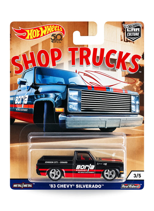 Hot Wheels Car Culture Shop Trucks 2018 Chevrolet '83 Chevy Silverado 1:64 – Black