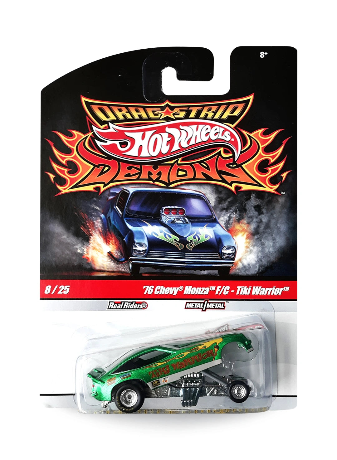 Hot Wheels Dragstrip Demons 2010 '76 Chevy Monza F/C – Tiki Warrior 1:64 – Green