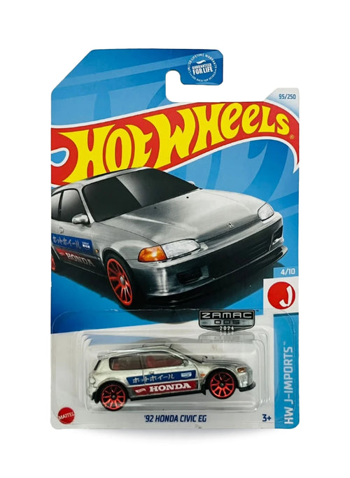 Hot Wheels Walmart Exclusive ZAMAC Editions 2024 Honda '92 Civic EG 1:64 – ZAMAC