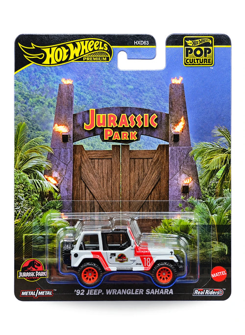 Hot Wheels Pop Culture 2025 Mix 4 Jeep '92 Jeep Wrangler Sahara 1:64 – Gray