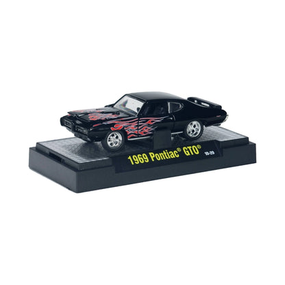 1969 Pontiac GTO - Black (Flame Livery, Clamshell Blister)