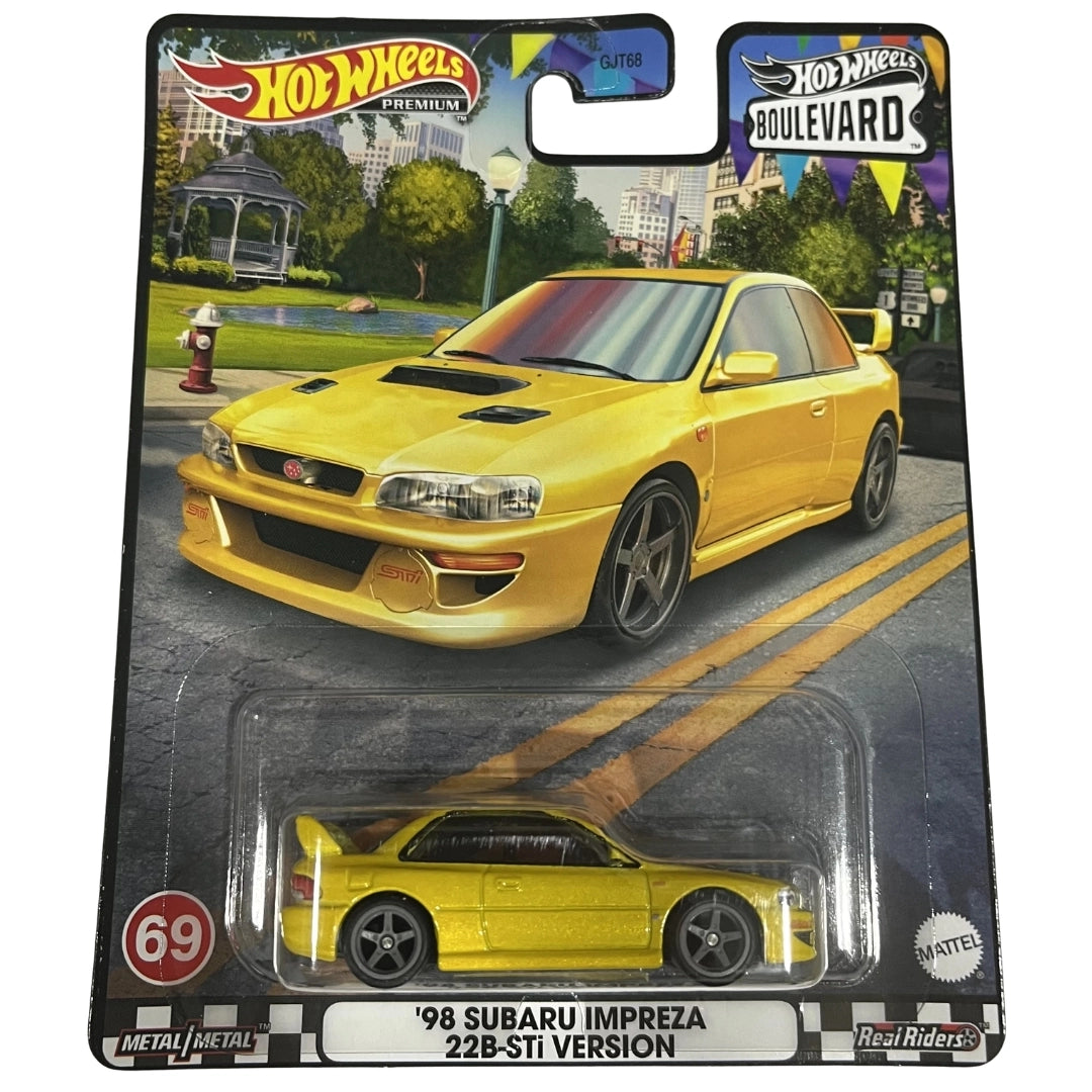 Hot Wheels 1:64 '98 Subaru Impreza 22B STi-Version Metalflake Yellow
