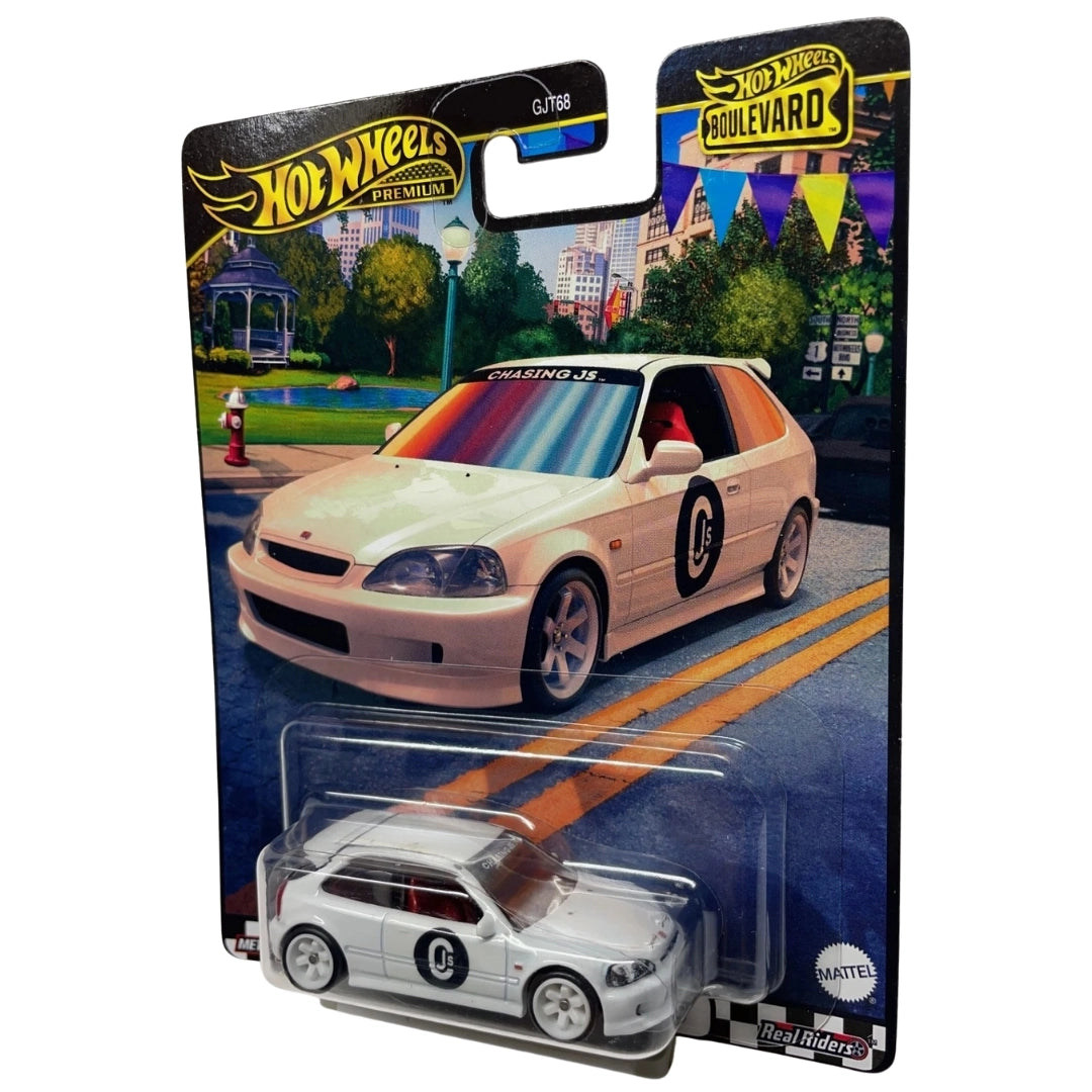 Hot Wheels 1:64 '99 Honda Civic Type R (EK9) Championship White