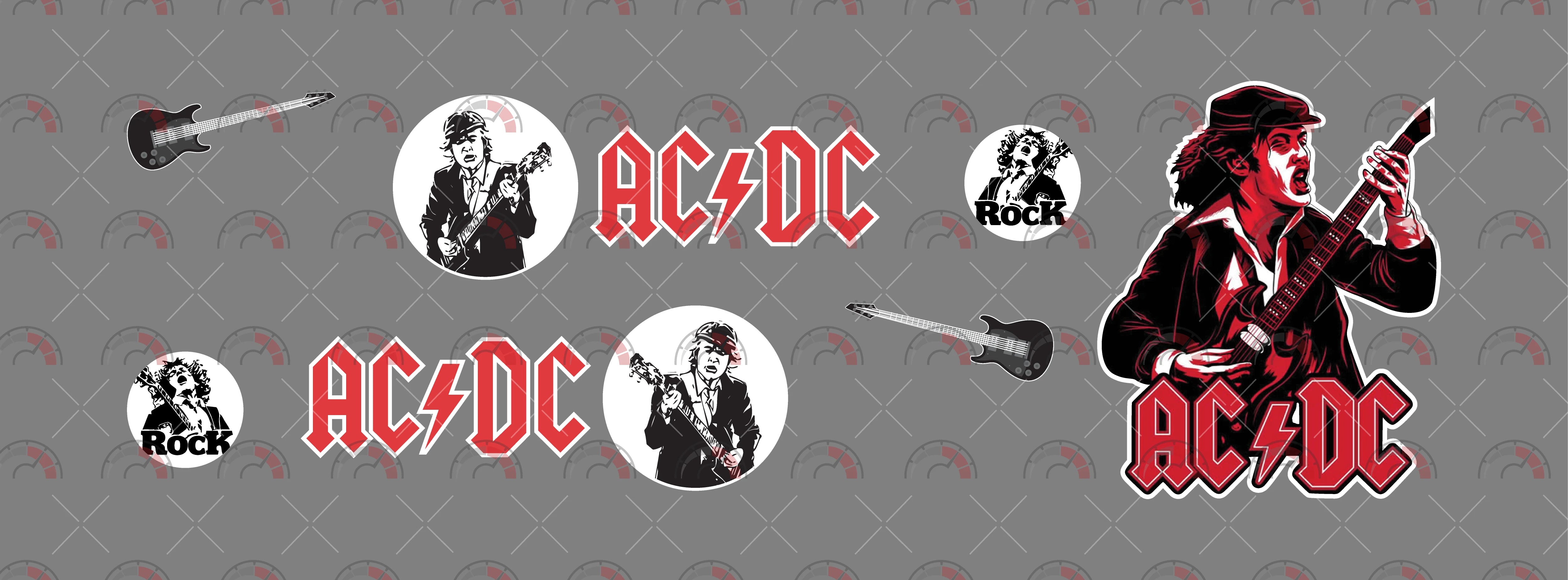 AC DC 02 Design Toy Car Sticker