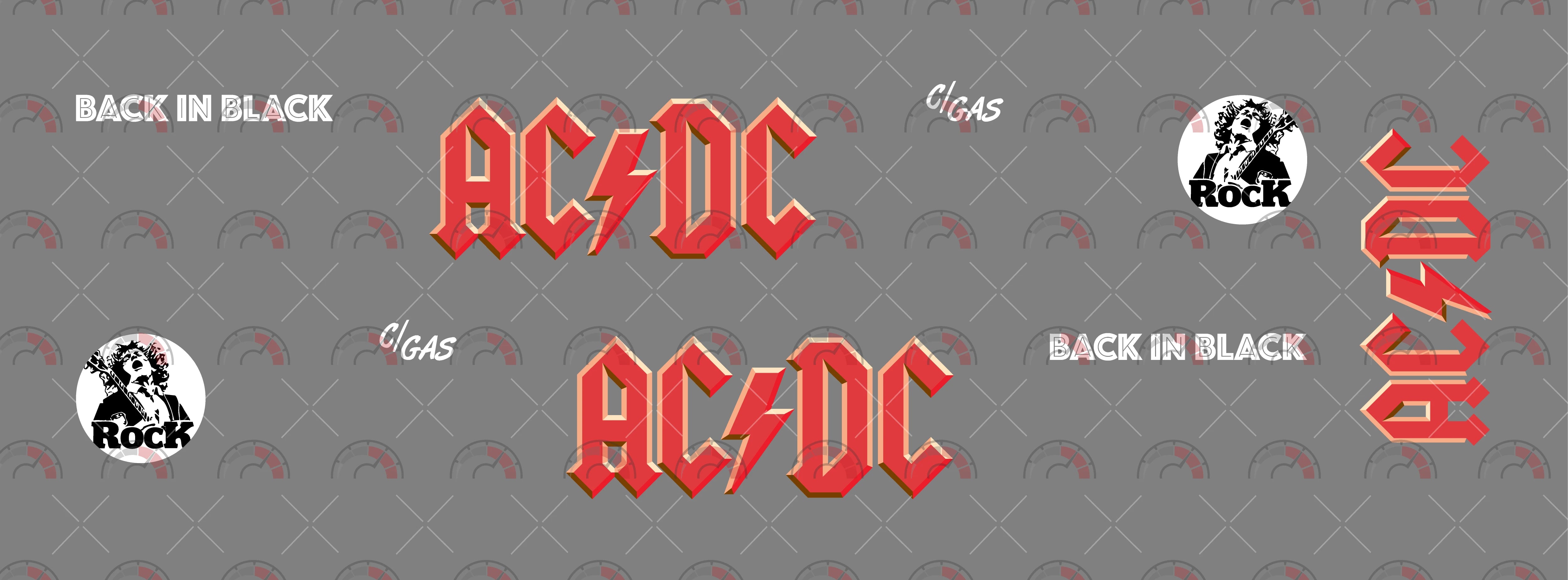 AC DC 01 Design Toy Car Sticker
