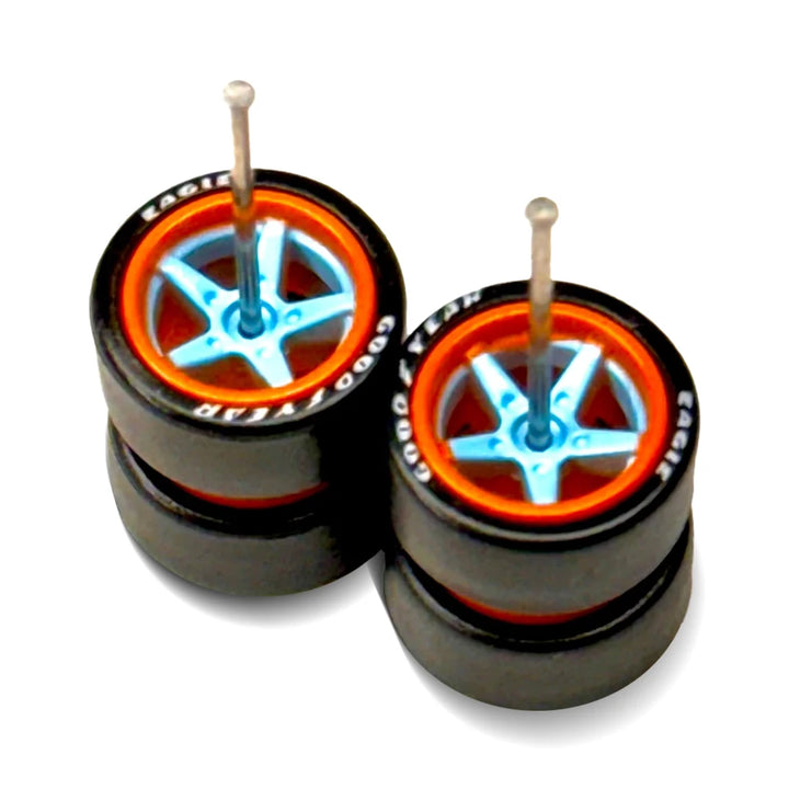 Advan V2 - 11mm / 11 - Blue + Orange Lip Lettered Tire Short Axle