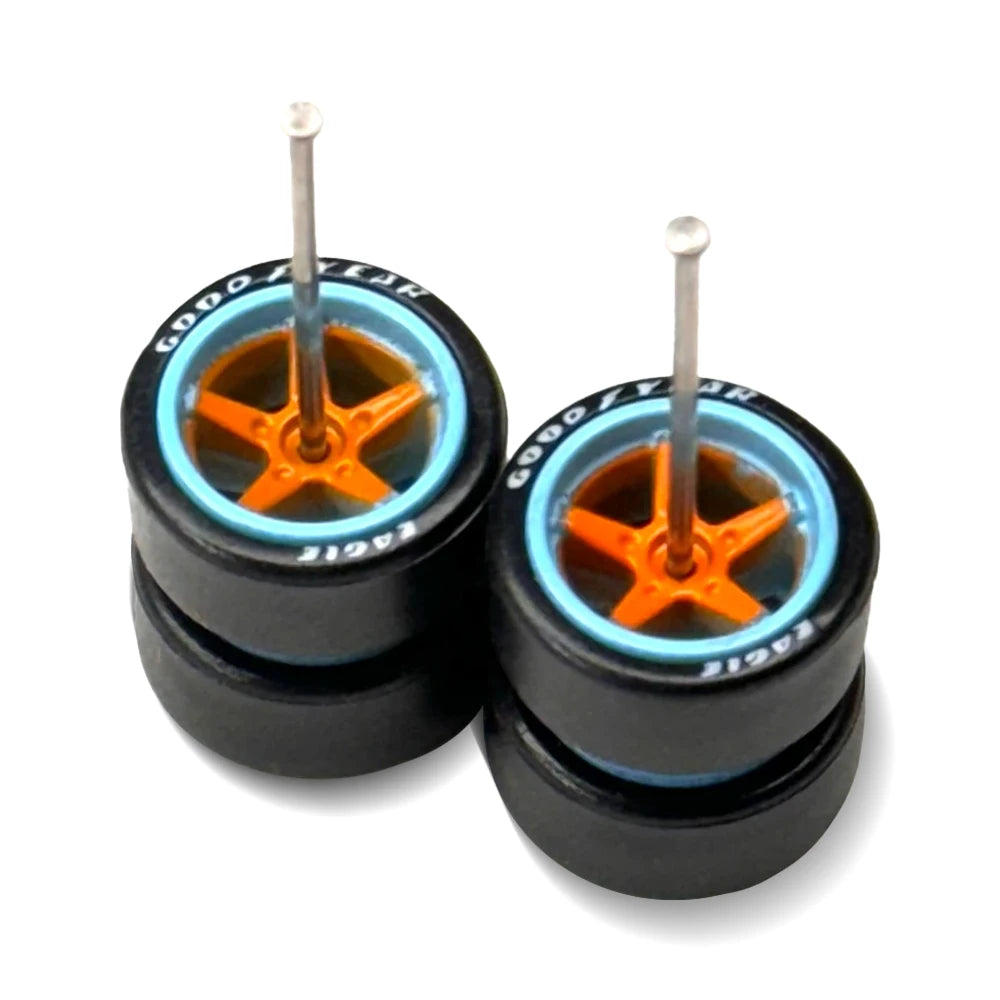 Advan V2 - 11mm / 11 - Orange + Blue Lip Lettered Tire Regular JDM Axle