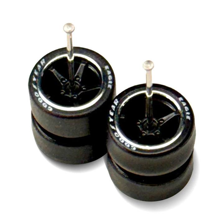 Advan V2 - 11mm / 11mm - Black + Chrome Lip - Lettered Tire Short Axl