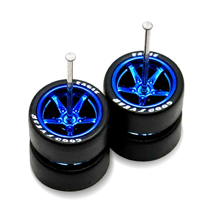 Advan V2 Blue Electro LETTERED Tire 11mm / 11mm Regular Axle