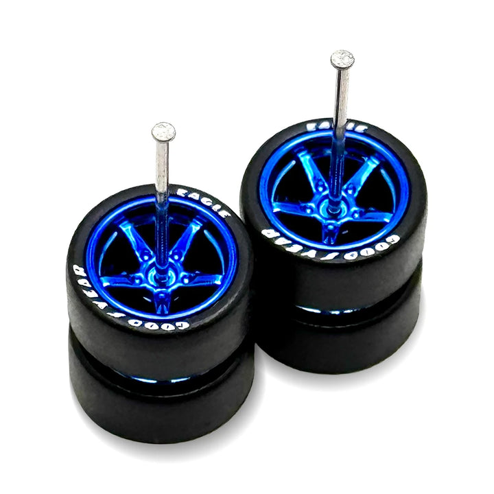 Advan V2 Blue Electro LETTERED Tire 11mm / 11mm Regular Axle