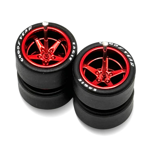 Advan V2 Red Deep Dish + Lettered Tire 13/13mm