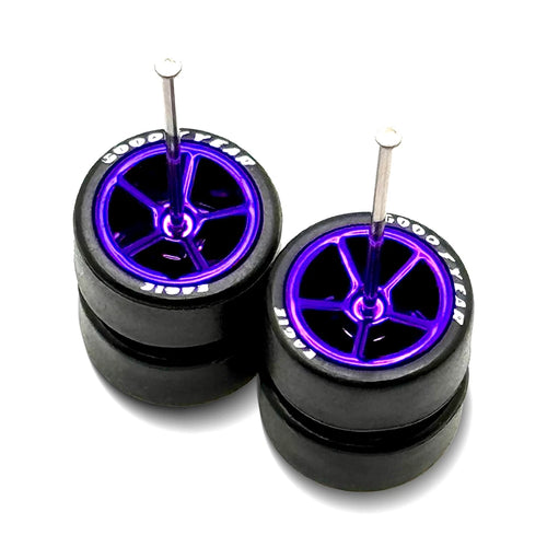 Advan V3 Purple + Lettered Tire Regular JDM Axle 11mm / 11mm LIMITED EDITION