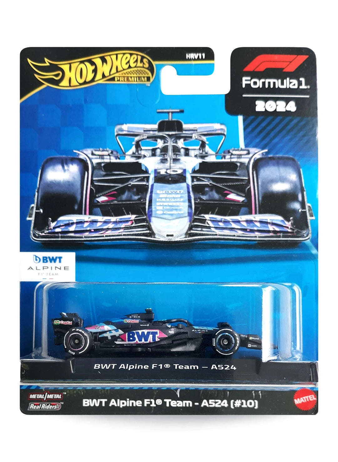 Hot Wheels 2025 Formula One Collection Mix 1 Alpine BWT Alpine F1 Team - A524 (#10) 1:64 – Blue & Pink